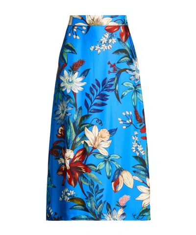 Farm Rio Floral Midi Skirt In Multi