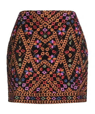 Farm Rio Floral Midi Skirt In Multi