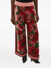 Farm Rio Floral-pattern Trousers In Pink