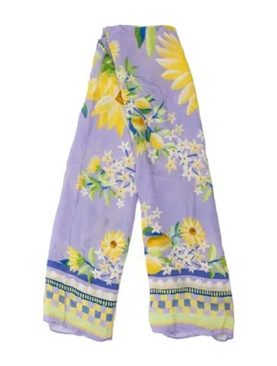Pre-owned Farm Rio Floral Print Bandana In Multi