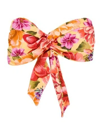 Pre-owned Farm Rio Floral Print Bikini W/ Tags In Neutral