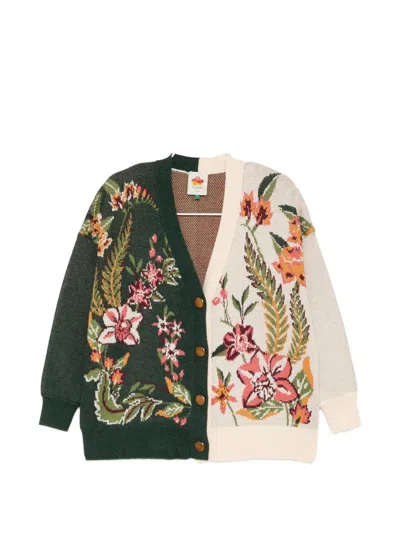 Farm Rio Floral Print Cardigan In Multi