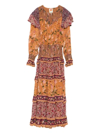 FARM RIO FLORAL-PRINT DRESS