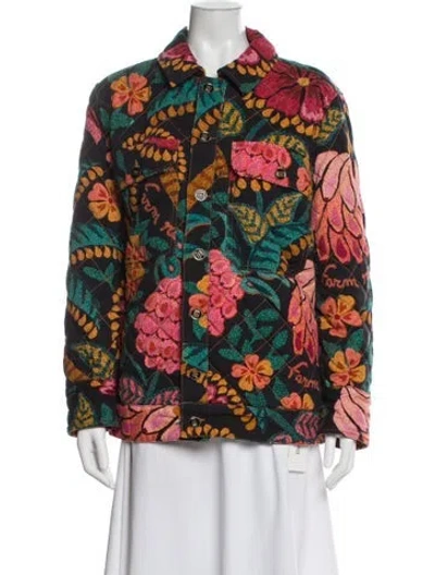 Pre-owned Farm Rio Floral Print Jacket In Multi