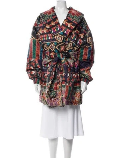 Pre-owned Farm Rio Floral Print Jacket In Multi