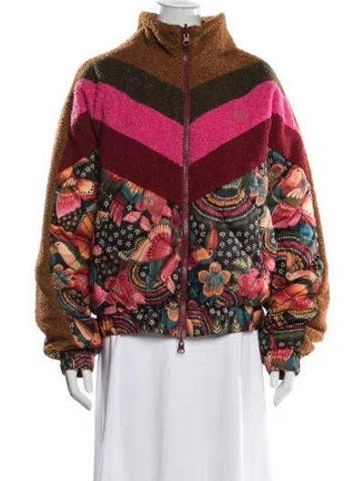 Pre-owned Farm Rio Floral Print Jacket In Multi