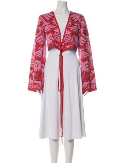Pre-owned Farm Rio Floral Print Jacket In Multi