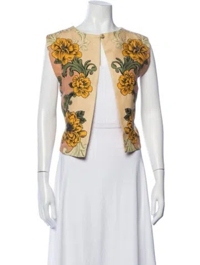 Pre-owned Farm Rio Floral Print Jacket In Multicolor