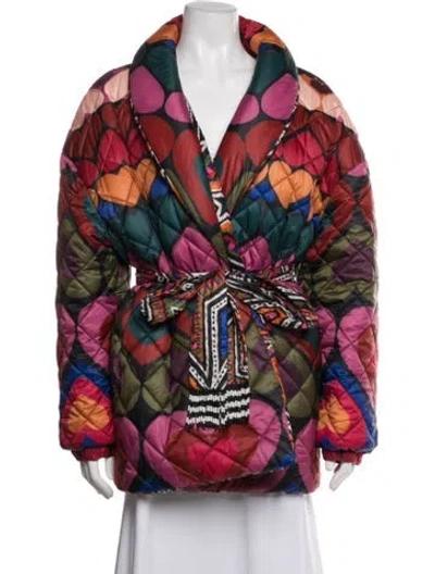 Pre-owned Farm Rio Floral Print Jacket In Multicolor