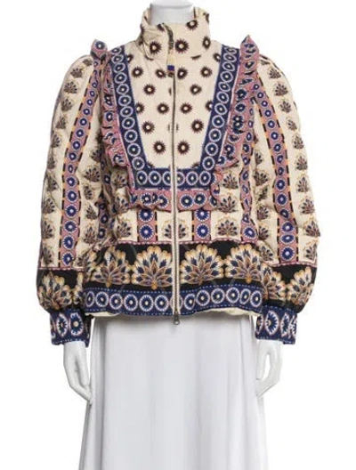 Pre-owned Farm Rio Floral Print Jacket W/ Tags In Multi