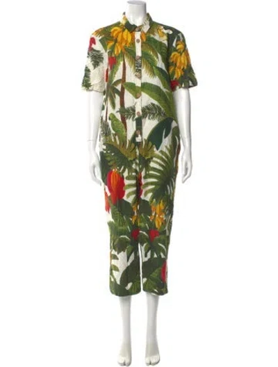 Pre-owned Farm Rio Floral Print Jumpsuit In Multi