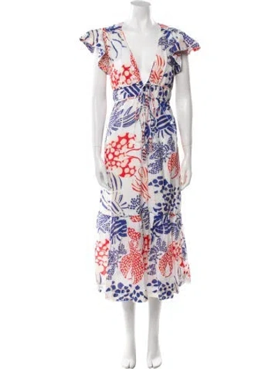 Pre-owned Farm Rio Floral Print Long Dress