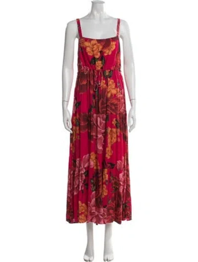 Pre-owned Farm Rio Floral Print Long Dress