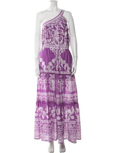 Pre-owned Farm Rio Floral Print Long Dress In Multi