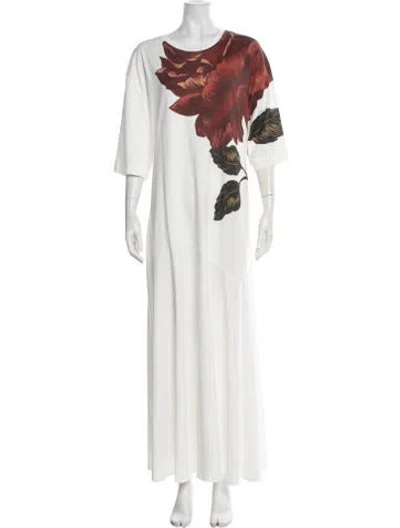 Pre-owned Farm Rio Floral Print Long Dress W/ Tags In Multi
