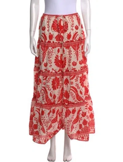 Pre-owned Farm Rio Floral Print Long Skirt