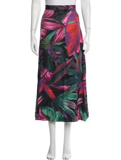 Pre-owned Farm Rio Floral Print Long Skirt In Multi