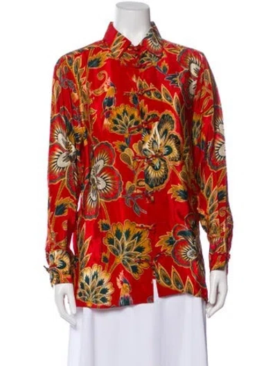 Pre-owned Farm Rio Floral Print Lounge Set In Red