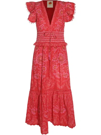 FARM RIO FLORAL-PRINT MAXI DRESS