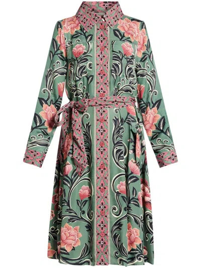 Farm Rio Floral-print Midi Dress In Multi