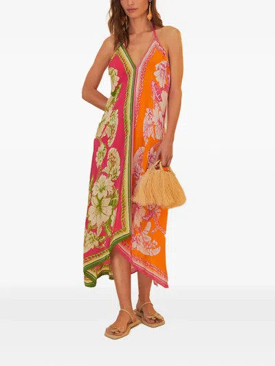 Farm Rio Midikleid Mit Blumen-print In Multi