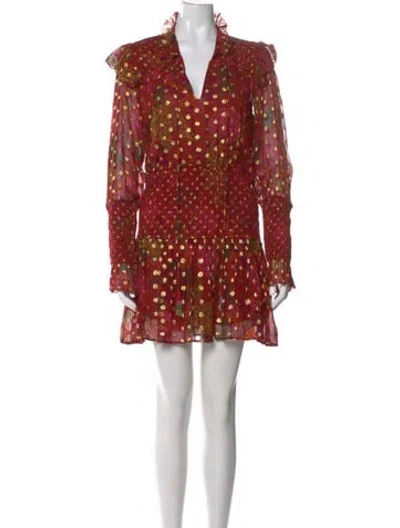 Pre-owned Farm Rio Floral Print Mini Dress