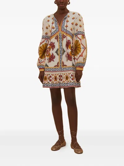 Farm Rio Floral-print Mini Dress In Multi