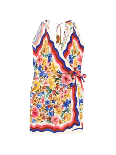 Farm Rio Floral-print Mini Dress In Multi