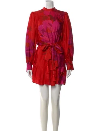 Pre-owned Farm Rio Floral Print Mini Dress In Multi