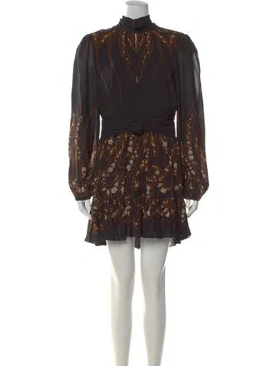 Pre-owned Farm Rio Floral Print Mini Dress In Multi