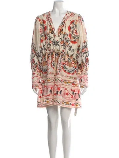 Pre-owned Farm Rio Floral Print Mini Dress W/ Tags In Multi