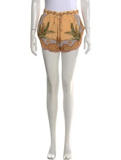 Pre-owned Farm Rio Floral Print Mini Shorts In Multi