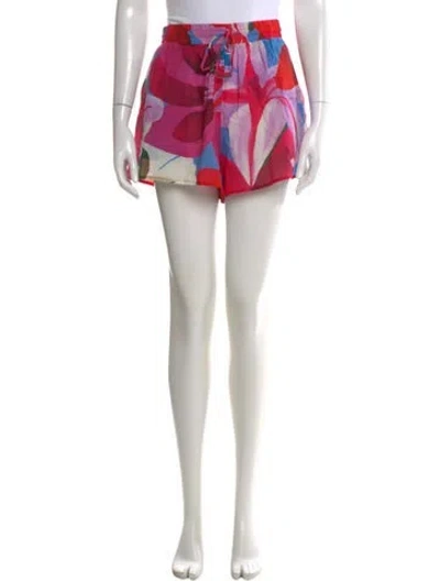 Pre-owned Farm Rio Floral Print Mini Shorts In Multi