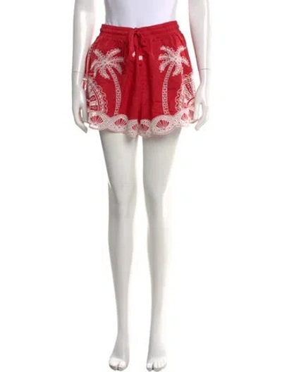 Pre-owned Farm Rio Floral Print Mini Shorts In Multi