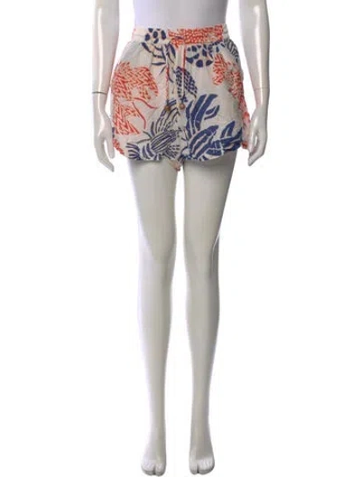 Pre-owned Farm Rio Floral Print Mini Shorts In Multi