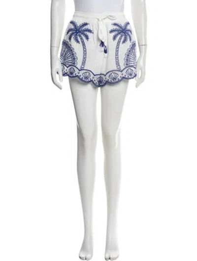 Pre-owned Farm Rio Floral Print Mini Shorts In Multi