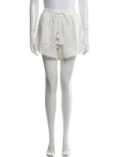 Pre-owned Farm Rio Floral Print Mini Shorts W/ Tags In Neutral
