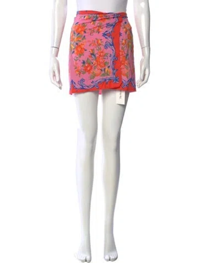 Pre-owned Farm Rio Floral Print Mini Skirt W/ Tags In Multi