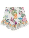 Farm Rio White Cotton Shorts In White