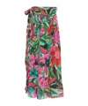 Farm Rio Floral-print Midi Skirt In Multicolor