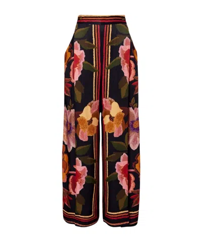 FARM RIO FLORAL-PRINT TROUSERS
