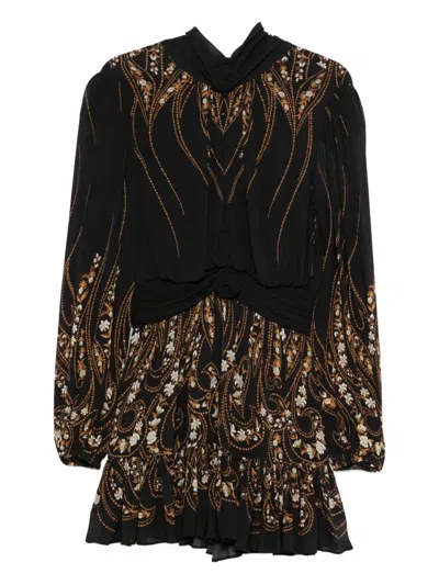 FARM RIO FLORAL RUFFLED DRESS