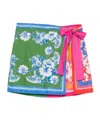 Farm Rio Mixed Scarves Floral Elegance Mini Skirt In Multi