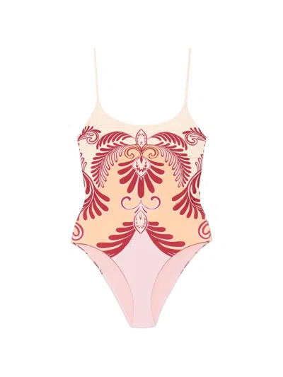 Farm Rio Floral Swimsuit In Multi