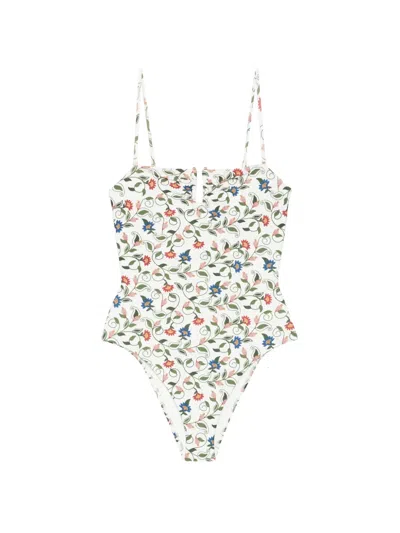 Farm Rio Floral Swimsuit In White