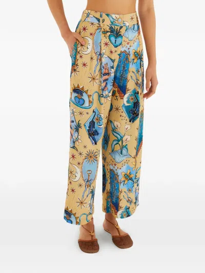 Farm Rio Floral Trousers In Multi