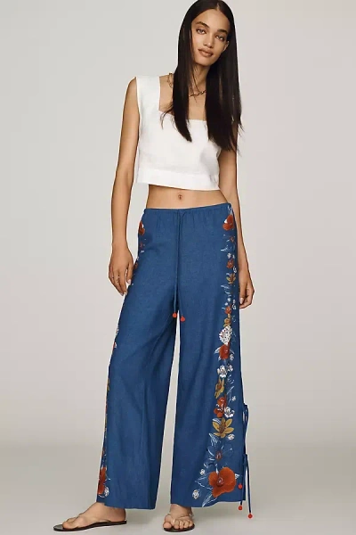 Farm Rio Floral Wide-leg Pants In Multi