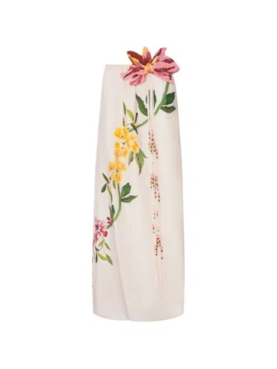 Farm Rio Garden Terrace Pink One Shoulder Maxi Dress Garden Terrace Pink