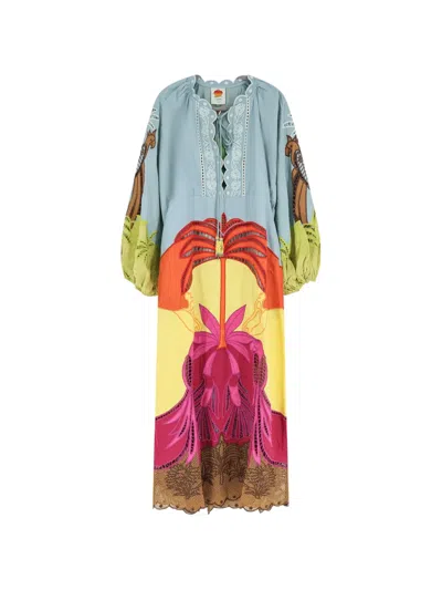 Farm Rio Floral-print Maxi Dress In Multi