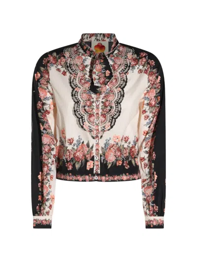 Farm Rio Multicolour Tropical Floral Print Shirt